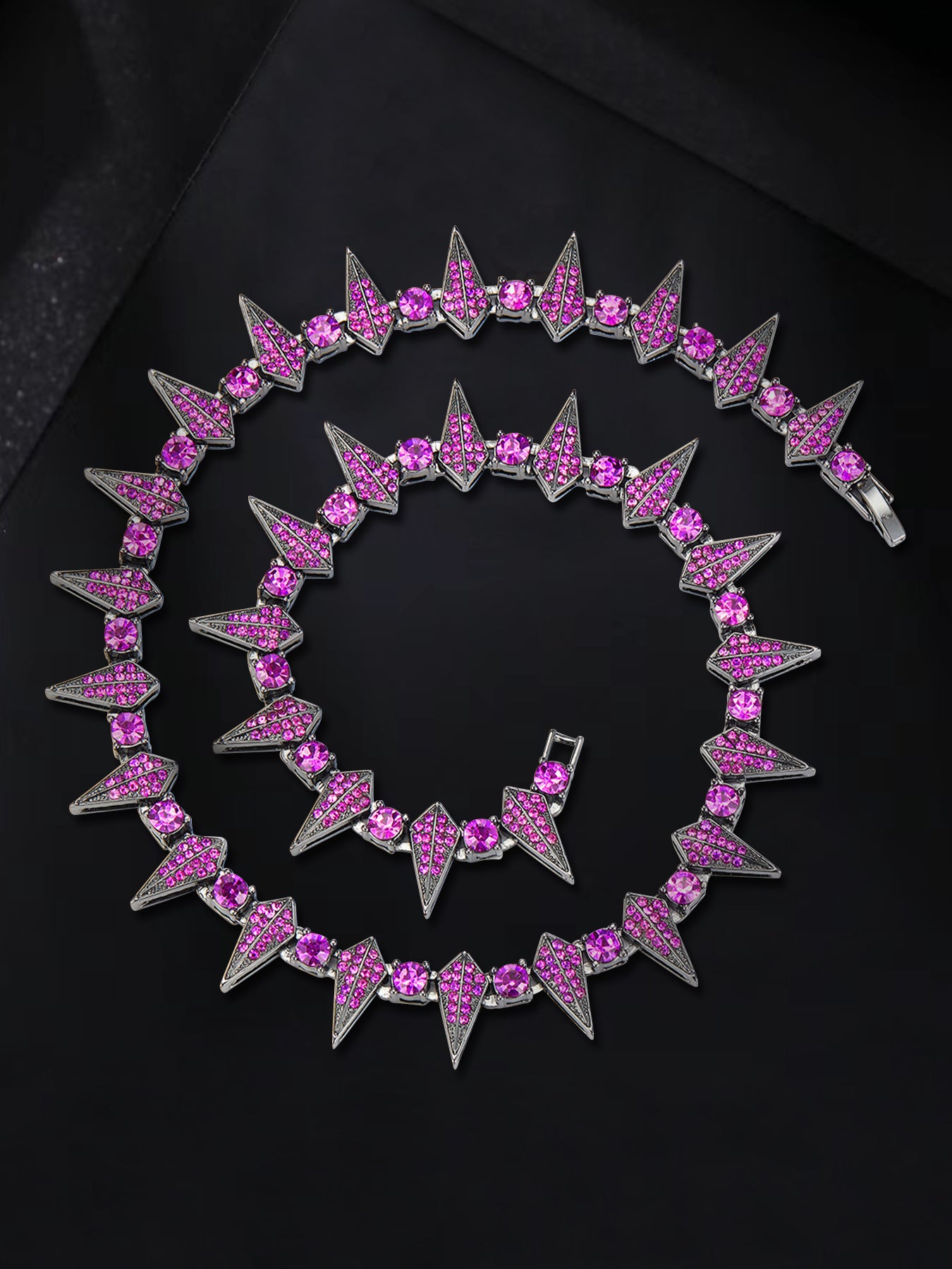 3PCS Purple ZC panther necklace